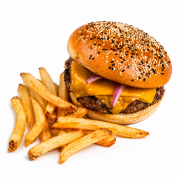 Beef Burger With Fries
